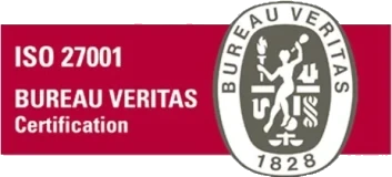 Sello de certificación ISO 27001 de Bureau Veritas